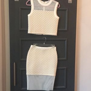 English Factory two piece cropped top and skirt